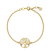 Lund Copenhagen Marguerit armbånd Livets Træ (lille) forgyldt sølv (17-19 cm)