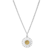 Lund Copenhagen Marguerit collier 18 mm sølv+forgyldt (42-48 cm)
