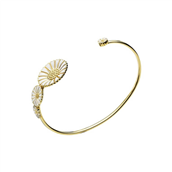 Lund Copenhagen Marguerit armring forgyldt sølv (62 x 45mm)