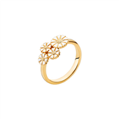 Lund Copenhagen Marguerit ring miks forgyldt sølv (str. 49-60)