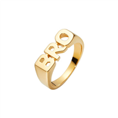 Maria Black 'BRO' ring forgyldt sølv (str. 46-64)