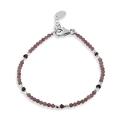 By Pind Colorful armbånd sølv med pink turmelin og rhodolit