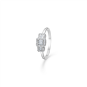 *Mads Z 14 kt. ring hvidguld 