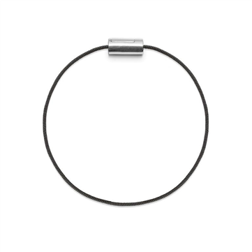 Mads Ziegler Black Sun armbånd, sort nylon m. sølvlås