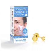 Inverness Home Ear Piercing Kit - Lav selv hul i ørene (komplet sæt kugle 3 mm forgyldt)