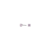 Pure Titanium øreringe m. lyserød cz (3 mm)