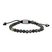 SON of NOA armbånd stål m. Indian Agate (19-25 cm)