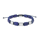 SON of NOA armbånd stål m. blå lapis (19-25 cm)