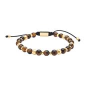 SON of NOA armbånd forgyldt stål m. tigerøje (19-25 cm)