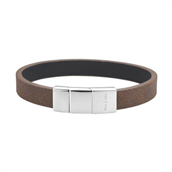 SON of NOA armbånd stål brun kalveskind (19-23 cm)