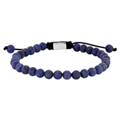 SON of NOA armbånd stål m. blå lapis (19-25 cm)