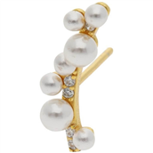 Nuni Copenhagen Philadelphia Pearl ørering forgyldt sølv m. fvp (1 STK.) - Højre
