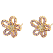 Nuni Copenhagen Delilah Lavender ørering forgyldt sølv m. cz (1 STK.)