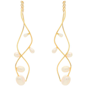 Nuni Copenhagen Angelina Pearl ørering forgyldt sølv m. fvp (1 STK.)