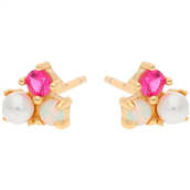 Nuni Copenhagen Rosie Pink Crush ørering forgyldt sølv m. fvp+cz (1 STK.)