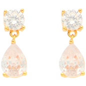 Nuni Copenhagen Joy White ørering forgyldt sølv m. cz (1 STK.)