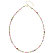 Nuni Copenhagen Maddison Light Multi halskæde forgyldt sølv m. perler (40+5 cm)