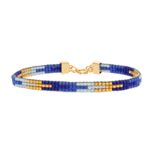Nuni Copenhagen Mary Blue armbånd forgyldt sølv m. perler (16+3 cm)