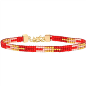 Nuni Copenhagen Mary Red armbånd forgyldt sølv m. perler (16+3 cm)