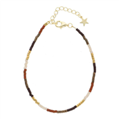 Nuni Copenhagen Kira Brown armbånd forgyldt sølv m. perler (16+3 cm)