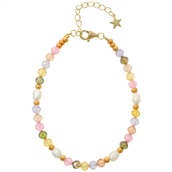Nuni Copenhagen Gina Multi armbånd forgyldt sølv m. perler (16+3 cm)