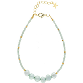 Nuni Copenhagen Nellie Mint armbånd forgyldt sølv (16+3 cm)