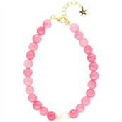Nuni Copenhagen Florence Coral armbånd forgyldt sølv m. perler (16+3 cm)