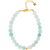 Nuni Copenhagen Florence Mint armbånd forgyldt sølv m. perler (16+3 cm)