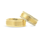 Nuran vielsesringe 14kt med 0,70ct w/vs