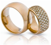 Nuran vielsesringe 14kt med 1,14ct w/vs
