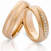 Nuran vielsesringe 14kt med 0,09ct w/vs