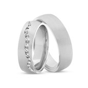Nuran vielsesringe 14kt hvg. 0,21 ct w/vs