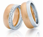 Nuran vielsesringe 14kt i 2 farver ialt  0,28ct w/vs
