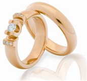 Nuran vielsesringe 14kt med 0,21ct w/vs