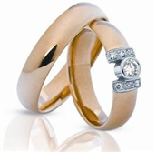 Nuran vielsesringe 14kt med 0,16ct w/vs