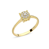 Nuran Coronet ring 14 kt. med brillanter - str. 52