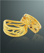 Nuran vielsesringe 14kt med 0,12ct w/vs