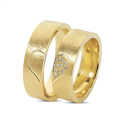 Nuran vielsesringe 14kt med 0,10ct w/vs