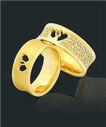 Nuran vielsesringe 14kt med 1,65ct w/vs