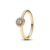 Pandora Rund Pavé Halo ring forgyldt metalblanding m. cz (str. 48-60)