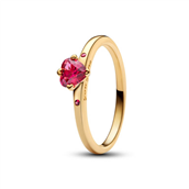 Pandora Kærlighedseksplosion ring forgyldt metalblanding m. krystal (str. 48-60)