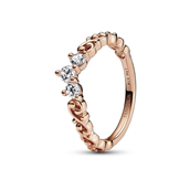Pandora Royal swirl Tiara ring rosaforgyldt med zirkonia sten