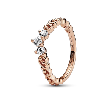 *Pandora Royal swirl Tiara ring rosaforgyldt med zirkonia sten