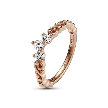 *Pandora Royal swirl Tiara ring rosaforgyldt med zirkonia sten