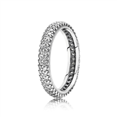 *Pandora ring sølv, zirkonia str. 52