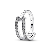 Pandora Signature ring dobbelt logo og pavé sølv m. cz (str. 48-60)