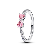 Pandora Funklende Pink Sløjfe ring sølv m. cz (str. 48-60)