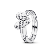 Pandora Stranger Things Friends Don't Lie delbar ring sølv (str. 48-60)