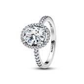 Pandora Oval Funklende Halo Statement ring sølv m. cz (str. 48-60)