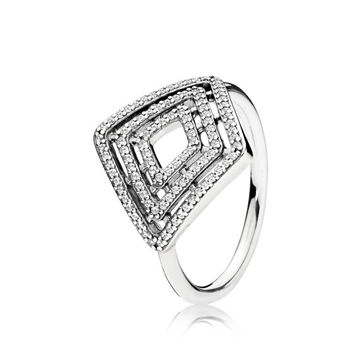 PANDORA ring Geometric Lines 196210CZ-52